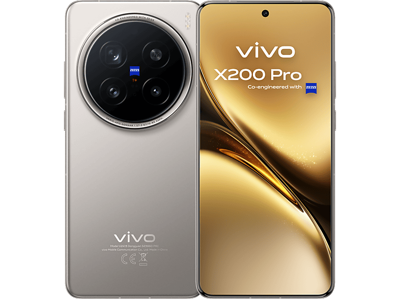 Móvil - vivo X200 Pro, Titan Titanium, 512 GB, 16 GB RAM, 6.78 AMOLED 8T LTPO, MediaTek Dimensity 9400 (3nm), 6000 mAh