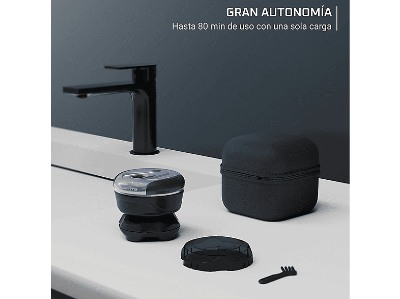 Afeitadora  Rowenta Barber Experience, Afeitadora de cabeza, 5 cabezales, Autonomía 80 min, Wet & Dry, Ergonómico, Cuchillas flexibles, Neceser, Negro