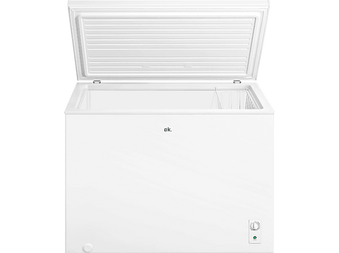 Congelador horizontal - OK OFZ 181 E W, 293 l, 84.8 cm, Control temperatura, 4 estrellas, Blanco