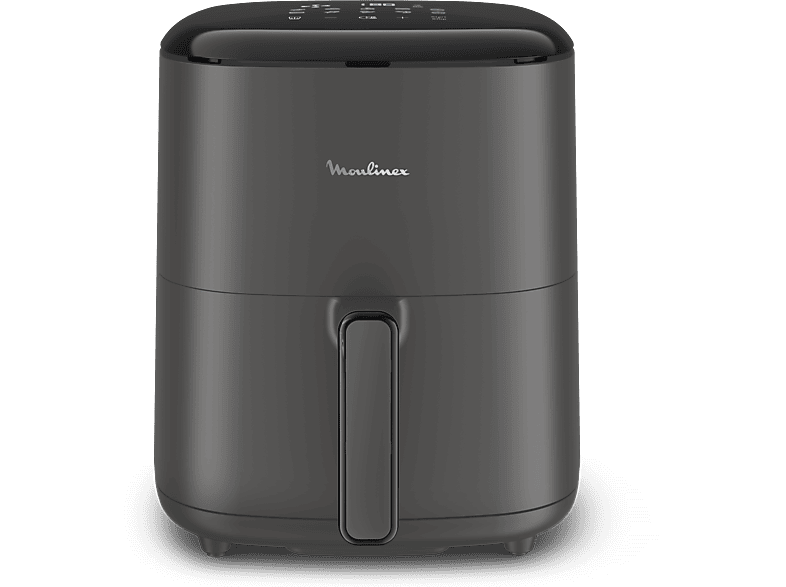 Freidora de aire - Moulinex Easy Fry Max 5L EZ245H,1500 W, 200 °C, 10 Programas, Tecnología Extra-Crisp, Temporizador, Panel Táctil LCD, Gris