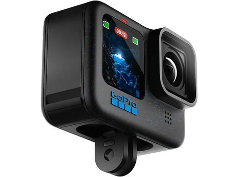 Cámara deportiva - GoPro Hero 12, HyperSmooth, 27 megapixels, 5.3K, HDR, Sumergible hasta 10m, Cámara lenta, Negro