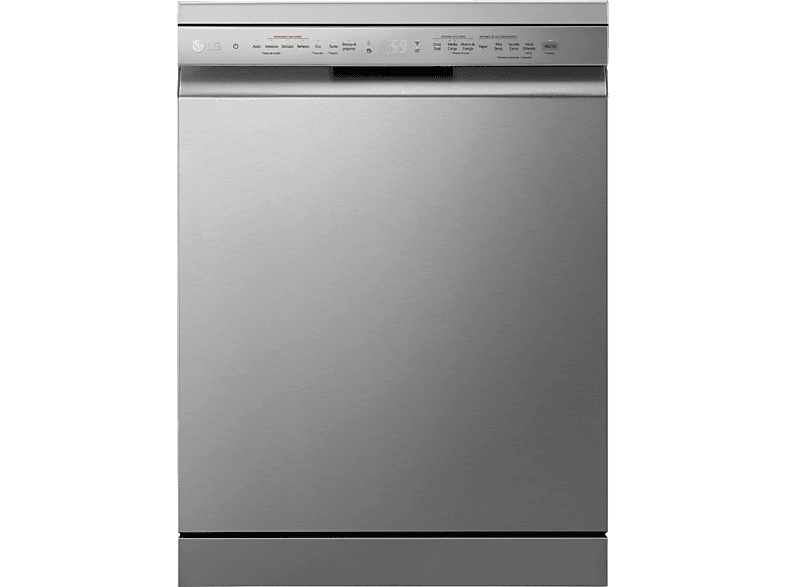 Lavavajillas - LG DF242FPS, Independiente, 14 programas, Lavado a vapor, 60 cm, Inox antihuellas