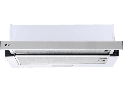 Campana convencional - OK. OHO 6131 M, 2 niveles, 387.6 m³/h, 2 motores, 60 cm, Acero inox