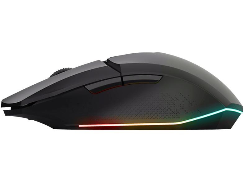 Pack gaming - Trust GXT 794, Ratón inalambrico, Teclado compacto TKL, Retroiluminación, Negro