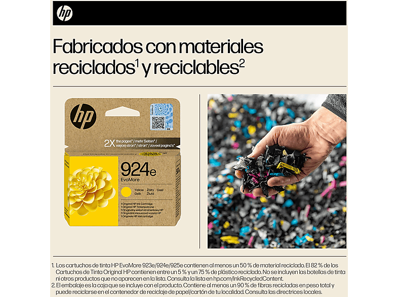 Cartucho de Tinta Original HP EvoMore 924e amarilla