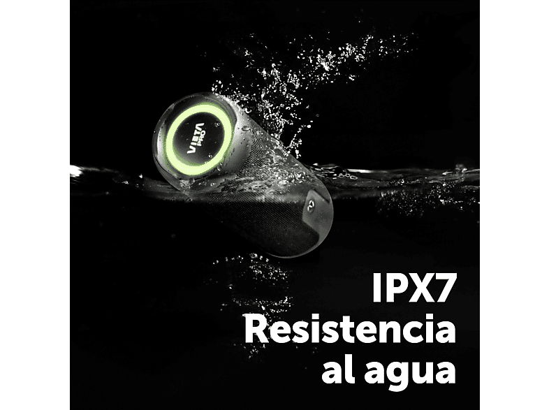 Altavoz inalámbrico - Vieta Goody 4, 30 W, Bluetooth, 13 h Autonomía, Conexión Dual, Negro