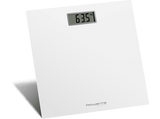 Báscula de baño - Rowenta Premiss BS1401V0, Peso máximo 150 kg, Vidrio Templado, Apagado Automático, Pantalla LCD, Diseño Extraplano, Blanco