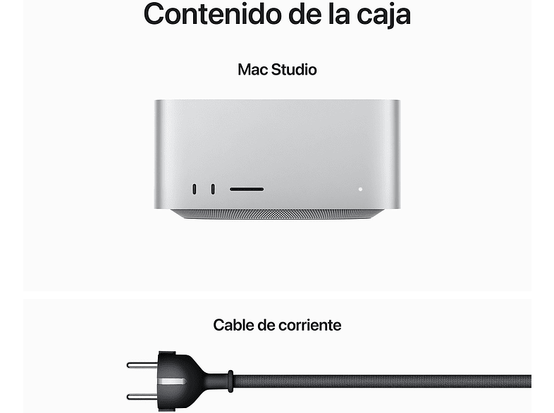 APPLE Mac Studio, Chip M2 Max, 512GB, CPU 12 núcleos, GPU de 30 núcleos y Neural Engine de 16 núcleos, Gris