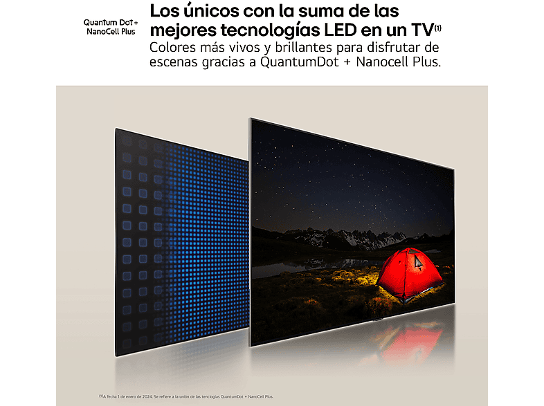 TV QNED 86 - LG 86QNED80T6A, UHD 4K, Procesador Inteligente 4K α5, Smart TV, DVB-T2 (H.265), Negro