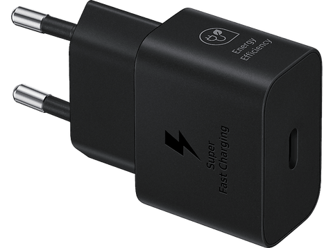 Cargador - Samsung EP-T2510NBEGEU, 25 W, Super Fast Charging, Sin Cable, Negro