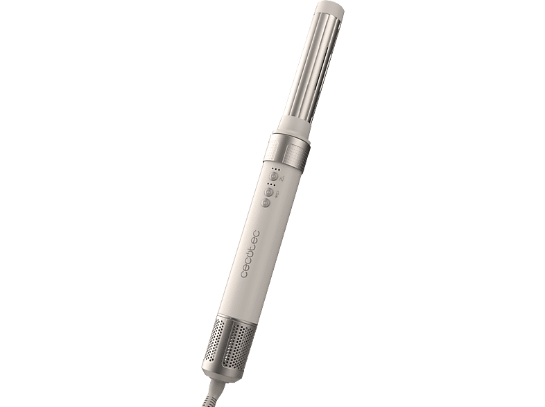 Moldeador - Cecotec Bamba CeramicCare 14in1 AirGlam Champagne, con tecnología Coanda, Cabezales con Revestimiento de Cerámica y Keratina, Champagne