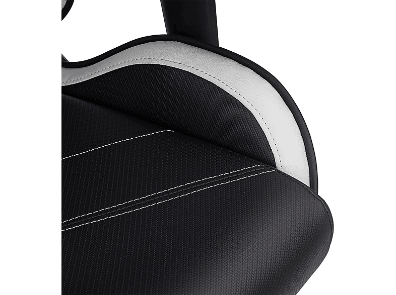 Silla gaming - Drift DR350, Polipiel, Reposabrazos 4D, Ruedas silenciosas, Inclinación, Blanco