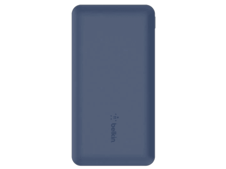 Powerbank - Belkin BPB011BTBL, 10000 mAh, Dos puertos USB-A de 12 W, Un puerto USB-C de 15 W, Azul