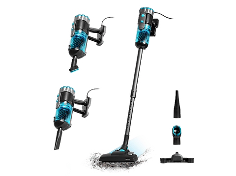 Aspirador escoba - Cecotec Conga PopStar 600 Vital, Con cable, Ciclónico, Sin bolsa, 600 W, 18 kPa, Radio acción 6 m, 500 ml, Black