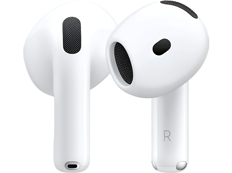 Apple AirPods 4 (2024 4ª gen), Inalámbricos, Bluetooth®, Estuche de carga inalámbrico, Chip H2, Siri, USB-C, Blanco
