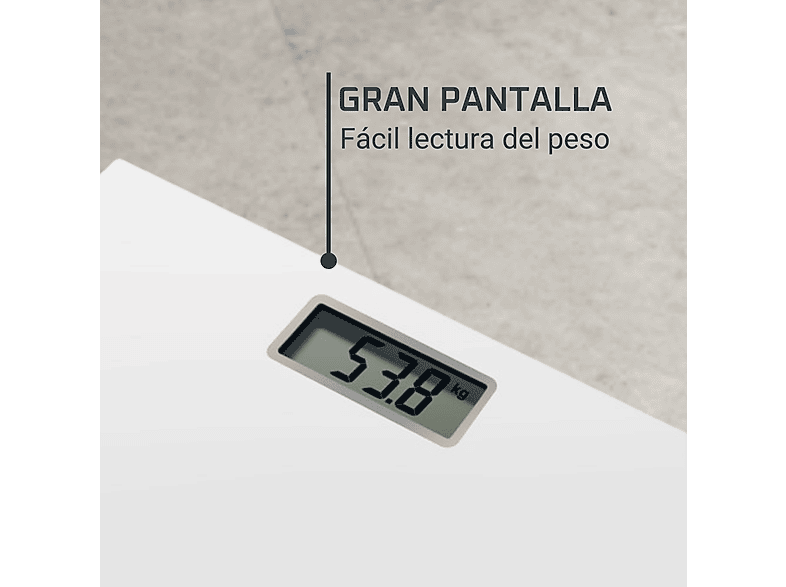 Báscula de baño - Rowenta Premiss BS1401V0, Peso máximo 150 kg, Vidrio Templado, Apagado Automático, Pantalla LCD, Diseño Extraplano, Blanco