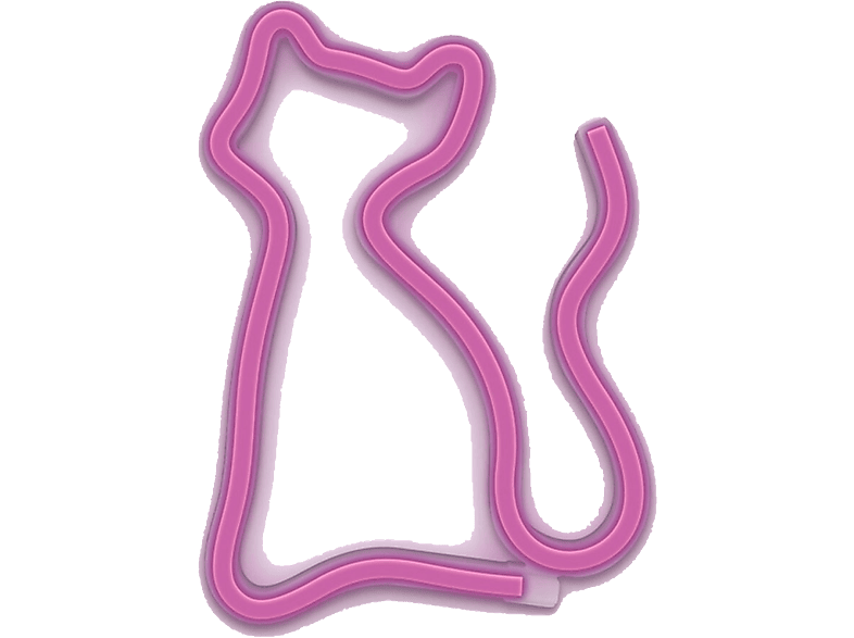 Luces LED - Forever RTV100210, Neón, BAT+USB, Cat, Pink