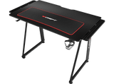 Mesa gaming - Drift DRDZ75, Acabado en fibra de carbono, Alfombrilla lavable, 113 x 60 x 75 cm, Negro