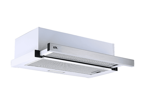 Campana convencional - OK. OHO 6131 M, 2 niveles, 387.6 m³/h, 2 motores, 60 cm, Acero inox