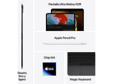 Apple iPad Pro (2024), 1 TB, Plata, 11, WiFi+CELL, Pantalla estándar, Chip M4, 10GPU