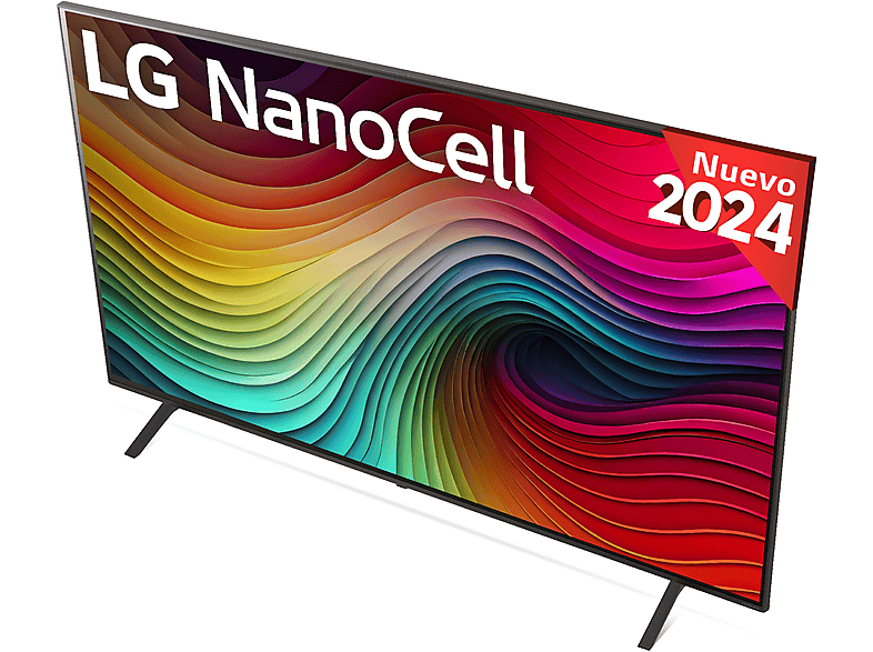 TV LED 55 - LG 55NANO82T6B, UHD 4K, Procesador Inteligente 4K α5 Gen7, Smart TV, DVB-T2 (H.265), Negro