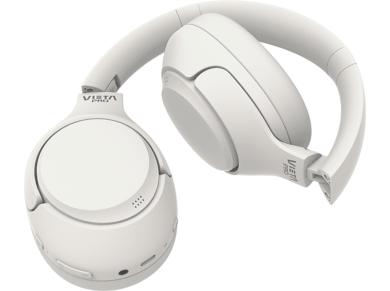 Auriculares inalámbricos - Vieta Pro Calm 2, Circumaurales, Bluetooth, Cancelación de Ruido, 60h Autonomía, Blanco