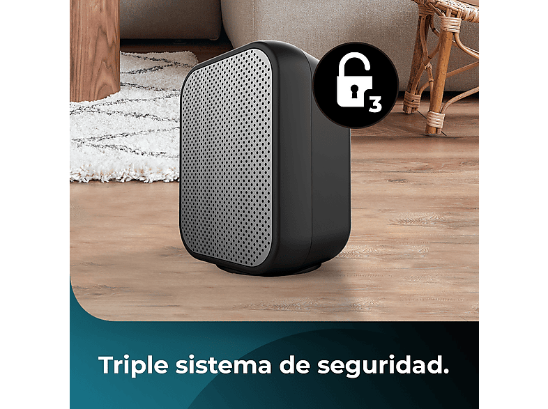 Calefactor - Cecotec ReadyWarm 1500 Max Ceramic Black, 1500 W, 3 modos, 15 m², Termostato regulable, Ligero, Black