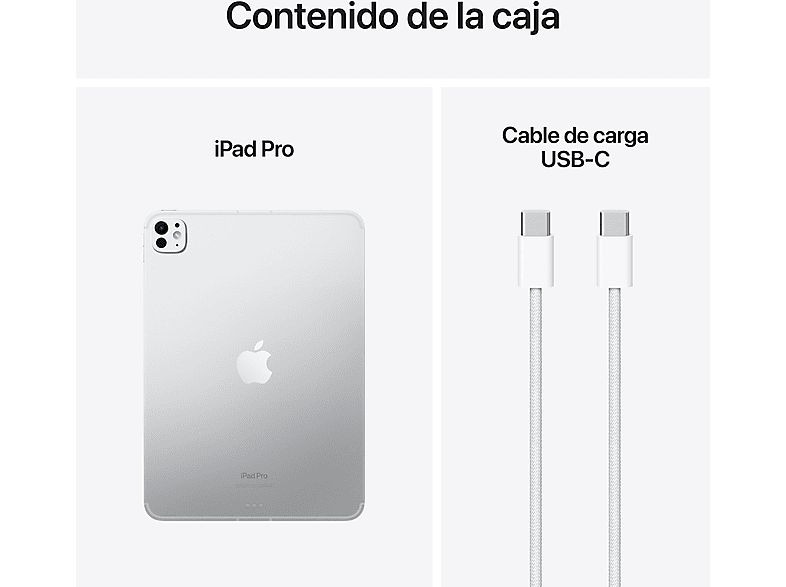 Apple iPad Pro (2024), 1 TB, Plata, 11, WiFi+CELL, Pantalla estándar, Chip M4, 10GPU