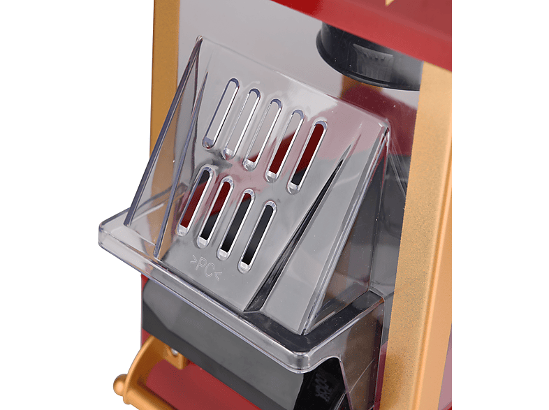 Palomitero - NK HO33001  Máquina de palomitas carro, 1200 W, Capacidad 0.27 l, Sin aceite, Rojo