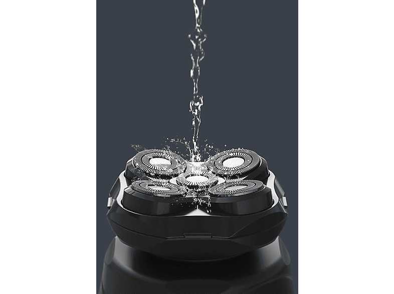 Afeitadora  Rowenta Barber Experience, Afeitadora de cabeza, 5 cabezales, Autonomía 80 min, Wet & Dry, Ergonómico, Cuchillas flexibles, Neceser, Negro