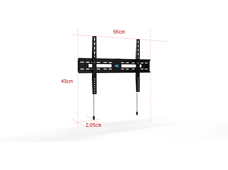 Soporte TV - Isy ITV 1200, 32- 80, Fijo, Carga máx. 50 kg, VESA máx. 600 x 400 mm, Negro