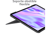 Funda con teclado - Logitech Combo Touch iPad Pro 13 inch, Retroiluminación, Accesos directos, Teclado extraíble, 4 modos de uso, Trackpad, Negro