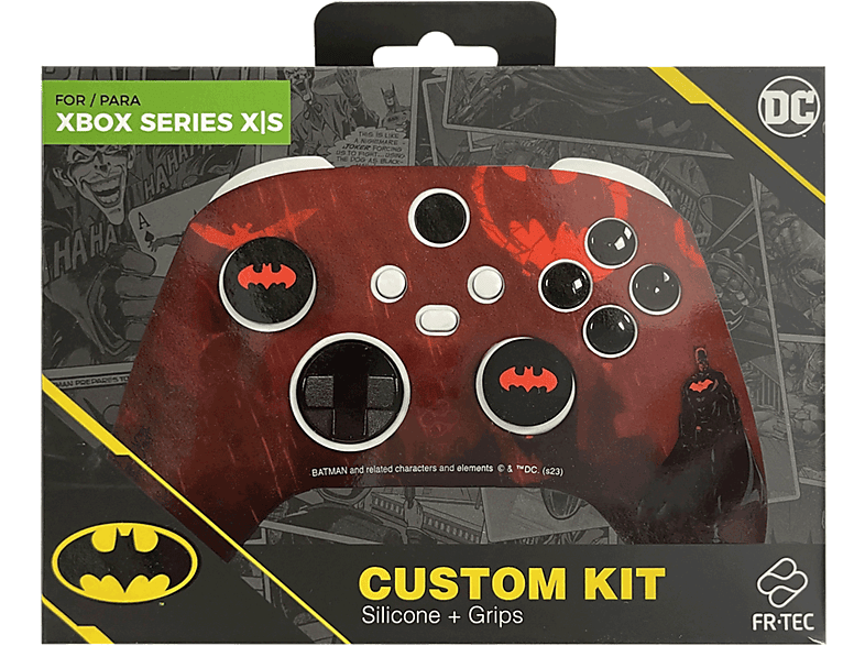 Funda + grips - FR-TEC Custom Kit Batman™, Para Xbox Series, Licencia Oficial, Multicolor
