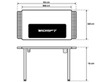Mesa gaming - Drift DRDZ75, Acabado en fibra de carbono, Alfombrilla lavable, 113 x 60 x 75 cm, Negro