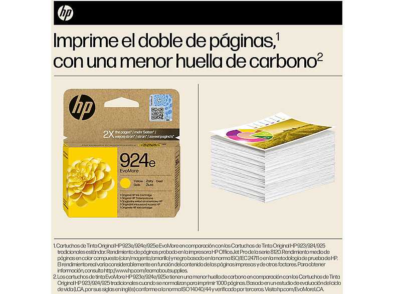 Cartucho de Tinta Original HP EvoMore 924e amarilla