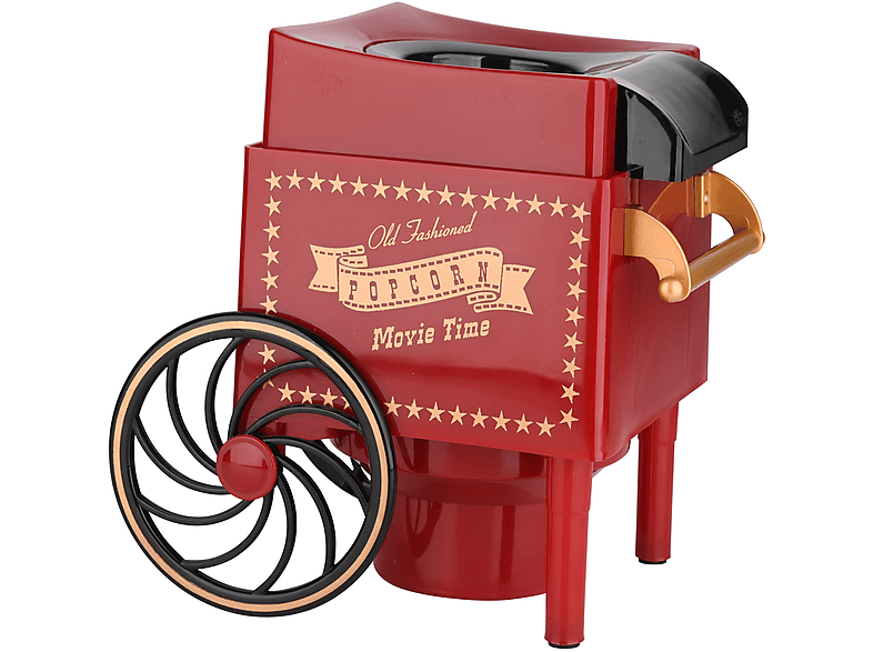 Palomitero - NK HO33001  Máquina de palomitas carro, 1200 W, Capacidad 0.27 l, Sin aceite, Rojo
