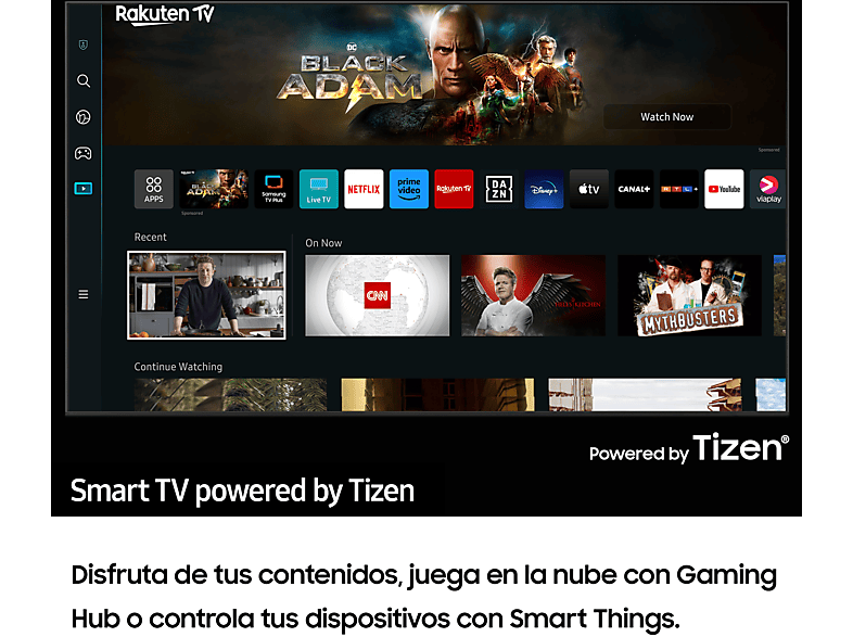 TV LED 65 - Samsung TU65CU7175UXXC, UHD 4K, Smart TV, PurColor, Object Tracking Sound Lite, Adaptive Sound, Motion Xcelerator, Negro