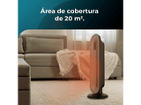 Calefactor - Cecotec Calefactor cerámico ReadyWarm 2050 Max Ceramic Rotate Smart, Cerámico, 20 m², Oscila 60º, 3 modos, Panel digital, Mando, Negro