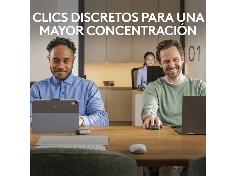 Ratón inalámbrico - Logitech MX Anywhere 3S, Inalámbrico, Bluetooth, 8000 ppp, Multiplataforma, Botones programables, Blanco