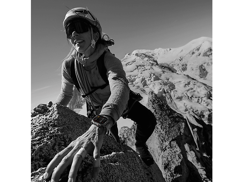 Apple Watch Ultra 2 (2023), GPS + Cellular, 49 mm, Caja de titanio, Gesto doble toque, Correa Ocean Band de color Azul