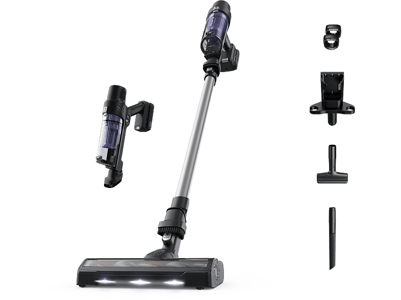 Aspirador escoba - Rowenta X-Pert 7.60 RH6A39, 140 W, 30 AW,  60 min. autonomía, 0.44L, Ligera, Púrpura
