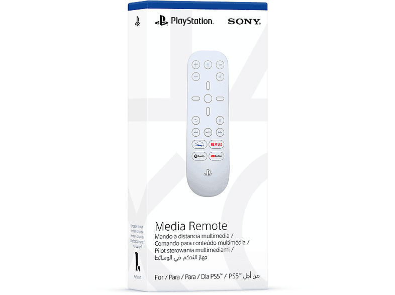 Mando a distancia - Sony Media Remote, Para PS5, Blanco