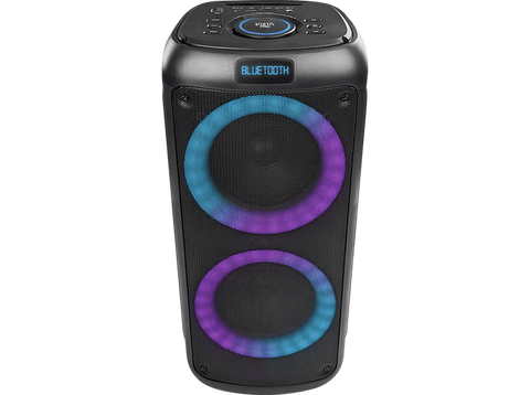 Altavoz de gran potencia - Vieta Pro Party 2, 100W, Hasta 9hs, Efecto de luces, FM, Karoake, Negro