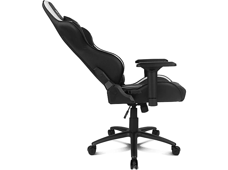 Silla gaming - Drift DR350, Polipiel, Reposabrazos 4D, Ruedas silenciosas, Inclinación, Blanco