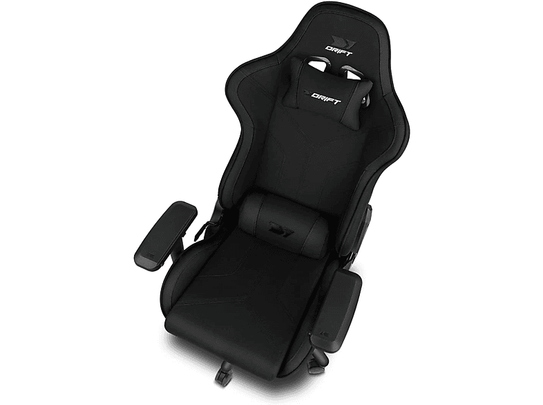 Silla gaming - Drift gaming DR110, Tela, Reposabrazos 4D, Alta transpiración, Hasta 150 kg, Negro