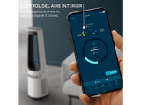 Purificador de aire - Rowenta Eclipse QU5060F, Ventilador y calefactor, 3 en 1, 2000W, 12 Velocidades, 8 m, 31 dB,  Modo día/noche, Silencioso, Blanco