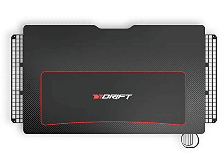 Mesa gaming - Drift DRDZ75, Acabado en fibra de carbono, Alfombrilla lavable, 113 x 60 x 75 cm, Negro
