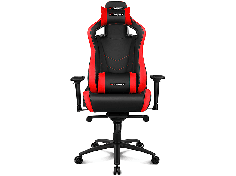 Silla gaming - Drift DR500R, Reposabrazos 4D, Cojín cervical y lumbar, Reclinable, Giratorio