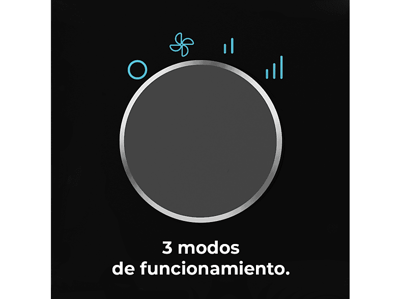 Calefactor - Cecotec ReadyWarm 1500 Max Ceramic Black, 1500 W, 3 modos, 15 m², Termostato regulable, Ligero, Black