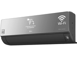 Aire acondicionado - LG MIRROR09UVN, Split 1x1, 2268 fg/h, WiFi, Inverter, Bomba de calor, Negro